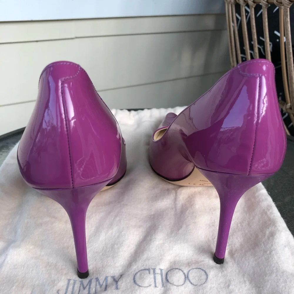 Jimmy Choo Romy patent leather pointed toe pumps - Picture 5 of 7